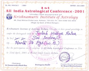 prestigious KP system astrologer from India