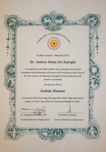 Sothida Mannan astrologer from India